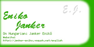 eniko janker business card